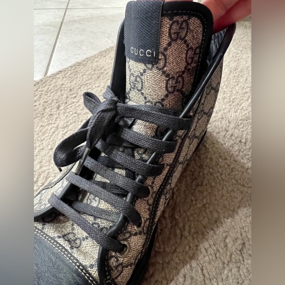 Gucci GG Brooklyn California High Top leather Logo monogram canvas sneakers shoe - Picture 7 of 13